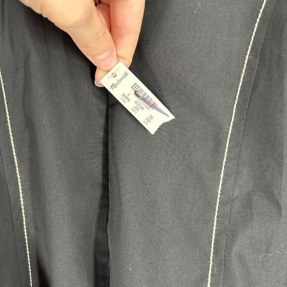 NWT Madewell Puff-Sleeve Drop-Waist Midi Dress - Picture 7 of 8